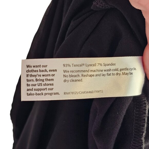 Eileen Fisher Black Long Sleeve High Neck Top Sz M - Picture 7 of 8